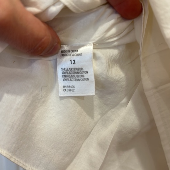 Theory, size 12, white, pleated, wraparound skirt - Picture 6 of 12